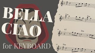 BELLA CIAO KEYBOARD COVER / TUTORIAL - MONEY HEIST - FREE SHEET MUSIC WITH CHORDS - YAMAHA PSR-S770