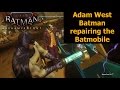 Batman Arkham Knight: Adam West Batman repairing the Batmobile Batman Arkham Knight: Adam West Batman repairing the Batmobile