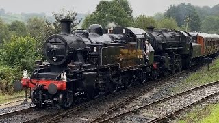 LMS Ivatt 2 + Ivatt 4 | 41312 + 43106 | Double Head | Severn Valley Railway | Highley | 17/09/23