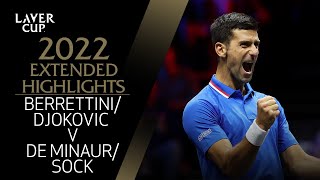 Djokovic/Berrettini v de Minaur/Sock Extended Highlights | Laver Cup 2022
