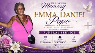 FUNERAL SERVICE OF EMMA DANIEL POPO