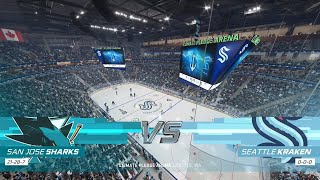 San Jose Sharks vs. Seattle Kraken • Feb 20 2023 | NHL Full Match Gameplay