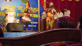 gurudAKSHINE YAKSHAGANA 4TH TIME EKALAVYA DRONA ,BY LNBHAT KALCHAR