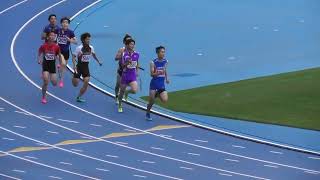 第71回大分県高等学校総合体育大会陸上競技大会男子4×400m決勝（永楽－井上－本道－江藤）