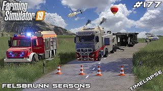 Rescuing flipped Mercedes TRUCK | Animals on Felsbrunn Seasons | Farming Simulator 19 | Episode 177