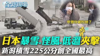 怪天氣肆虐! 日本暴雪.怪風.低溫夾擊 新潟積雪225公分創\