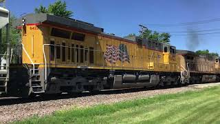 A Busy Day at the Rochelle Railroad Park Rochelle, IL w/ H1 C44-9W leader and more 06/18/22 (2/2)