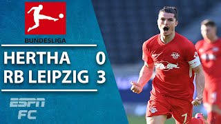 RB Leipzig inch closer to Bayern with 3-0 win over Hertha Berlin | ESPN FC Bundesliga Highlights