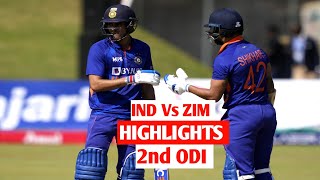 India Vs Zimbabwe 2nd ODI Highlights|IND vs ZIM 2nd ODI Highlights Today|IND vs ZIM Highlights