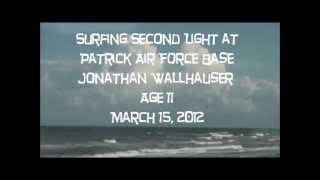 Surfing at Second Light (2nd light) at Patrick Air Force Base Florida