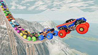 Jump of Doom - Incredible Flying Monster Trucks Insane Stunts, Epic Crashes and Epic Fails