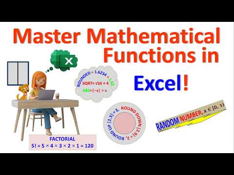 Master Mathematical Functions in Excel ABS, SQRT, ROUND, CEILING, FLOOR, FACT, & RAND Explained!