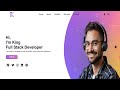 Personal Portfolio Website  Using HTML CSS  | Step by Step Tutorial | Fast Code