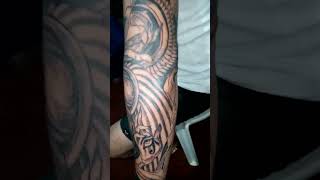 Egyptian God Black and Grey sleeve tattoo: For inquiries Fb:Ej Santillan Rudas