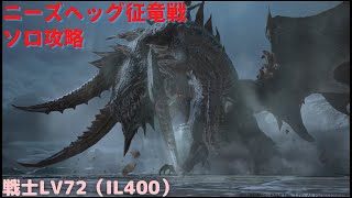 【FF14】ニーズヘッグ征竜戦_ソロ戦士LV72（IL400）