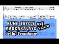 Kung Tayo'y Magkakalayo Cello Trombone Sheet Music Backing Track Play Along Partitura