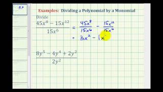 Ex: Divide a Polynomial by a Monomial