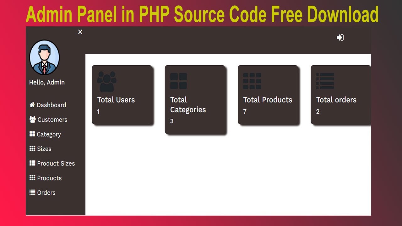 Admin Panel In Php Source Code Free Download How To Create A Admin