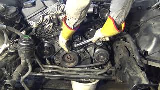 How to replace Tensioner Drive Belt BMW 3 series. E46 and E90.  Years 1998 to 2015