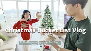 2024 Christmas Bucket List Vlog | Ornament Thrifting | Friendsmas Ideas | Book-Swap | Coffee Dates