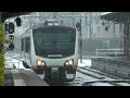 快速 リゾートビューふるさと 雪の長野駅到着 hb e300 ハイブリット車両