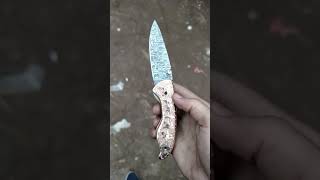 Handmade Damascus Folding Knife