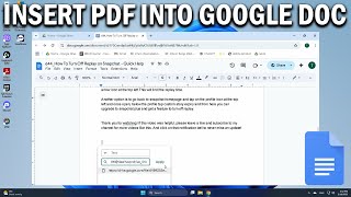 How To Insert or Embed PDF Into Google Doc - Easy Fix