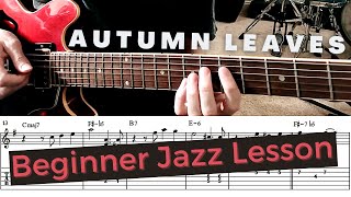 Jazz Guitar Lesson for Beginners: Autumn Leaves (Melody/Chords)