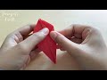 tutorial membuat origami strawberry mudah dan berhadiah origami strawberry 3d paper crafts