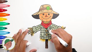 How To Draw A Scarecrow | Thanksgiving Tutorial