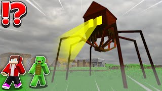 JJ and Mikey ATTACK ON HOUSE HEAD CHALLENGE in Minecraft / Maizen animation