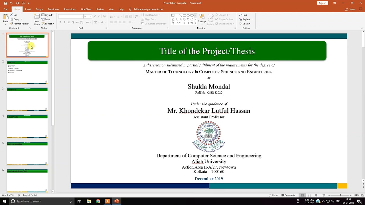 Final Project Presentation Template