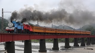 大井川鐵道 トーマス走った！ 2015 8 ジェームスと重連で