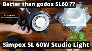 6250 ₹ studio light Simpex SL60 with elinchrom mount | No fan noise | Best budget light for You Tube