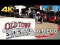 4K 60FPS | WALKING TOUR | SAN DIEGO - Old Town San Diego, State Historic Park, California