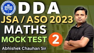 DDA Maths MOCK TEST  | DDA JSA Mock Test  | DDA JSA Classes | DDA JSA 2023 MOCK TEST