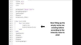 Digital Image Processing MATLAB | How to plot Histogram without built-in command| Code | Explanation
