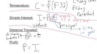 Section 1.5 - Formulas \u0026 Word problems