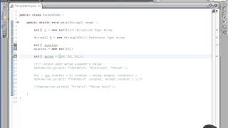 VTC Player Advanced Java Programming Java SE 7, Arrays