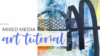 Mixed Media Tutorial with Collage  #arttutorial #collageart #artjournal
