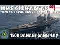 HMS Gibraltar Royal Navy Heavy Cruiser World of Warships Wows Gameplay