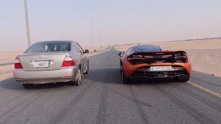 McLaren 720S VS Toyota Corolla Drag Race?! FT. Sami Asim Khan