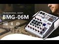 BOMGE Professional 6 Channel Bluetooth DJ Audio Mixer Controller