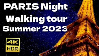 Paris, France🇫🇷 4K HDR Walking Tour (Eiffel Tower's Dazzling Lights...)