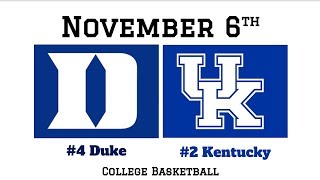 #4 Duke vs. #2 Kentucky || November 6, 2018 Highlights