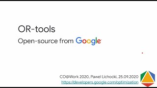 Pawel Lichocki - OR-tools