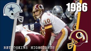 1986: Dallas Cowboys vs Washington Redskins Remastered NFL Highlights
