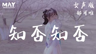 知否知否 郁可唯   ( 女声版 好听  抖音热歌 抖音 tiktok 高音质 ) 知否知否应是绿肥红瘦 电视剧主题曲  【  昨夜雨疏风骤 浓睡不消残酒 试问卷帘人  】 动态歌词lyrics