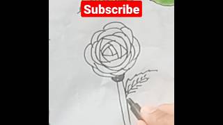 ROSE Drawing Easy 🌹| How to Draw a Rose step by step | Dots Drawing #shorts #art #sketch