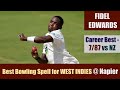 FIDEL EDWARDS | Career Best - 7/87 @ Napier | WEST INDIES tour of NEW ZEALAND 2008